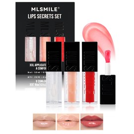 Shiny Lip Oil - 3 Pieces Non-Sticky Glow Reviver Lip Oil Lip Gloss for Full-Like Lips, Hydrating Lip Care Tinted Lip Oil, Liquid Lipstick Gift Set for Christmas Valentine's Day Set A