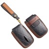 HIBEYO Leather Key Fob Cover Compatition with Genesis GV60 GV80