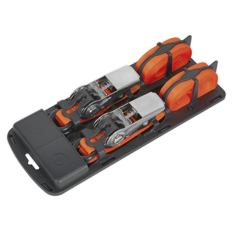 Sealey Td0540S2 Ratchet Tie Down 25Mm X 4Mtr Polyester Webbing