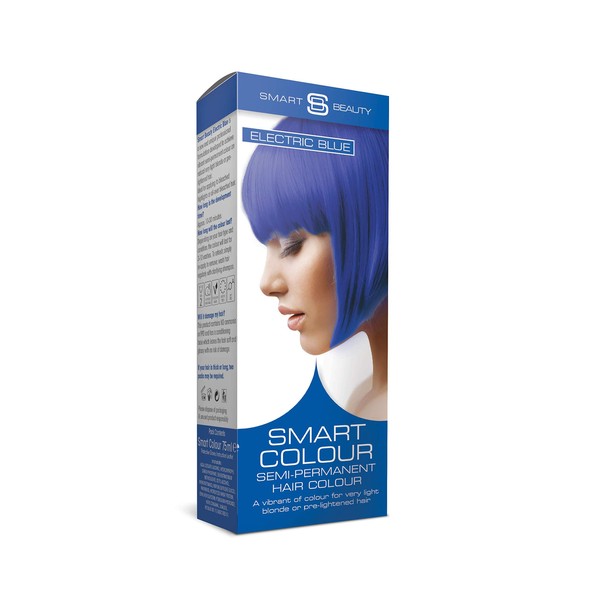 Bright Blue Hair Dye Semi Permanent | No Ammonia, Peroxide, PPD, Sulfates, Parabens, Vegan & Cruelty Free | Smart Beauty