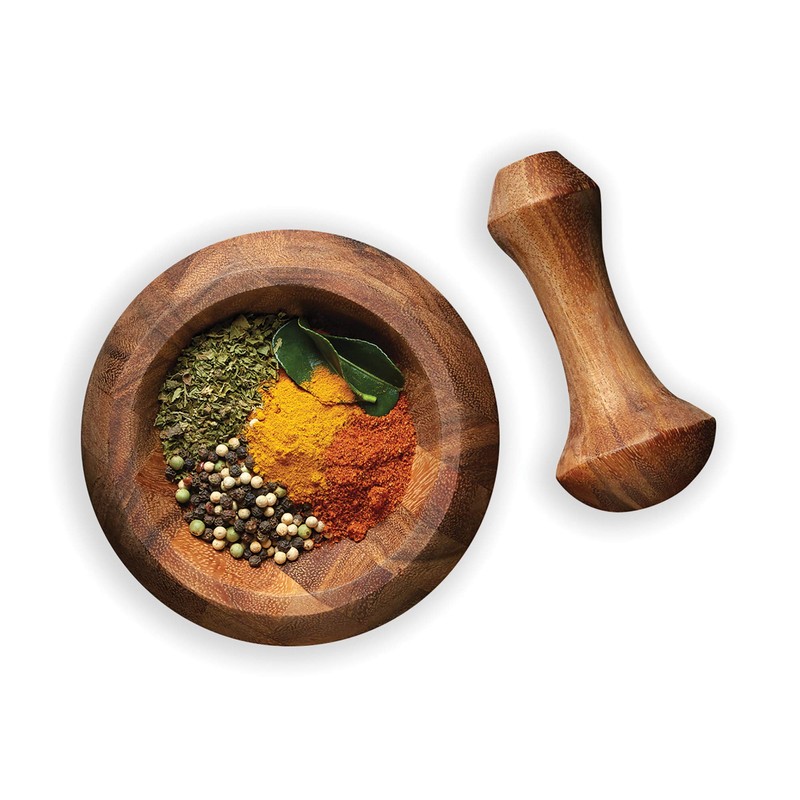 Ironwood Gourmet Olmec Mortar and Pestle, Acacia Wood