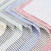 INFEI Plain Striped Cotton Linen Blended Dinner Cloth Napkins -