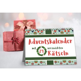 Sophies Kartenwelt Advent Calendar with 24 Tricky Puzzles – Puzzles Advent Calendar for Singles, Couples and Families – Perfect as a Gift.