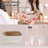 GLIDESMOOTH Makeup Bag, Double Layer Travel Cosmetic Bag for Women,