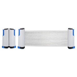 M METERXITY Table Tennis Net Replacement - Retractable Ping Pong Net Plastic Posts Fitting Apply to Game Sports (Grey Blue)
