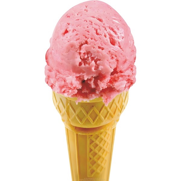 SP12948 Strawberry Ice Cream Cone Cardboard Cutout Standup Standee