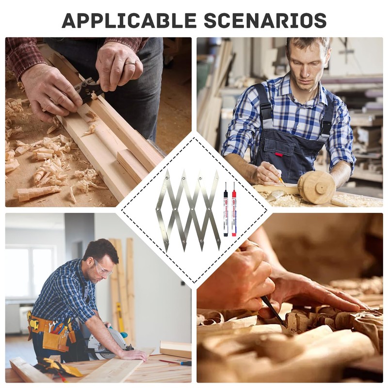 4 Point Centre Finder Set for Precise Measurements, Equidistant Measuring