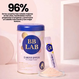 BB LAB Colageno Marino Peptidos Bioactivos Bajo Peso Molecular Polvo Sabor Toronja Vitamina C Glicina Acido Hialuronico Halal 30 Sticks Piel Glow