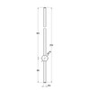 SANEI H700-3F-250 Drainage Parts Kick Lever Pop-up Horizontal Bar Length