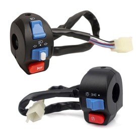 Mokuo Aluminum 7/8" 22mm Handlebar Switch Control Assembly Set Fit for Disc Brake System GY6 50cc 125cc 150cc 139QMB 152QMI 157QMJ Moped Scooter Motorcycle