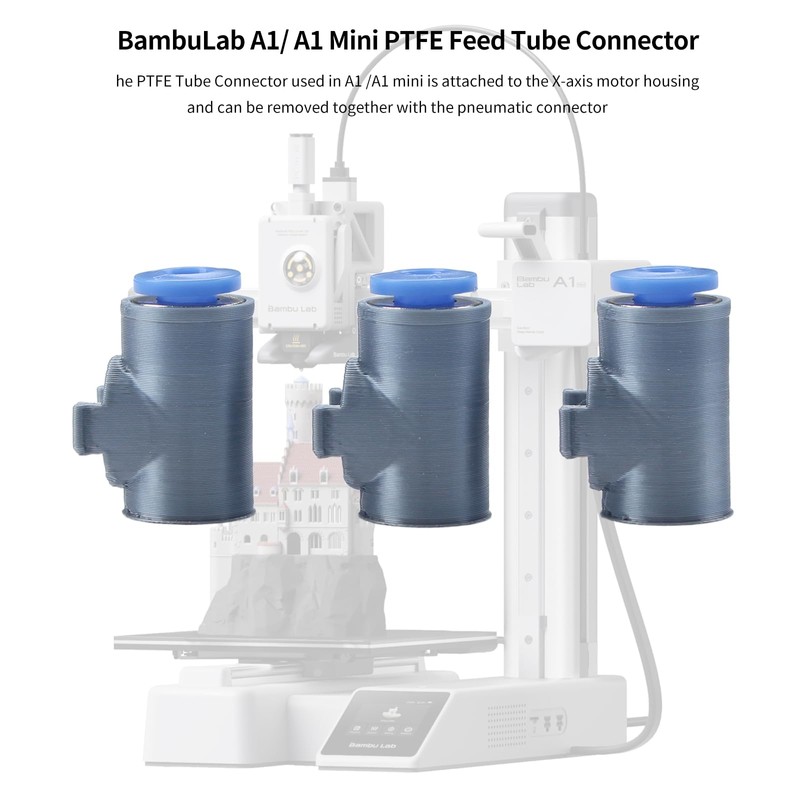 BCZAMD 3D Printer Accessories PTFE Feed Tube Connector (3 Pieces)