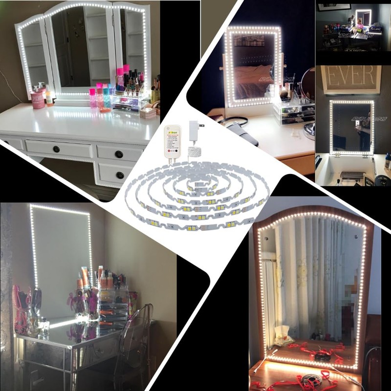 ZOKON 13ft/4M Led Vanity Mirror Lights Kit - Bendable, No