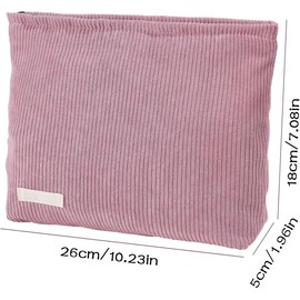Cosmetic Bag Corduroy Makeup Bag,2Pcs Corduroy Cosmetic Bag Makeup Pouches,Corduroy Cosmetic Bag Travel Makeup Bag,Corduroy Makeup Pouch Bag Corduroy Makeup Bag,Corduroy Makeup Pouch Travel Makeup Bag
