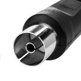 TECHZOCO Aerial Cable TV Male Female Coaxial Cable TV Aerial Cable Straight TV Cable Decoder 70dB HDTV DVB-T2 DVB-C DVB-S TV and Radio 75 Ohm Black 2.50 Meters