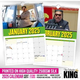 The Calendar King // Snoop Jong - 2025 Wall Calendar (Full Colour, A4 Size)