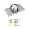 QWORK Heavy Duty Puck Lock and Hasp, High Security Steel