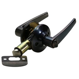 Folkamp - Lockset for RV - Style 7 - Lever Set - (Privacy | Vintage Brass) - Recreational Vehicle Camper Trailer Mobile Home