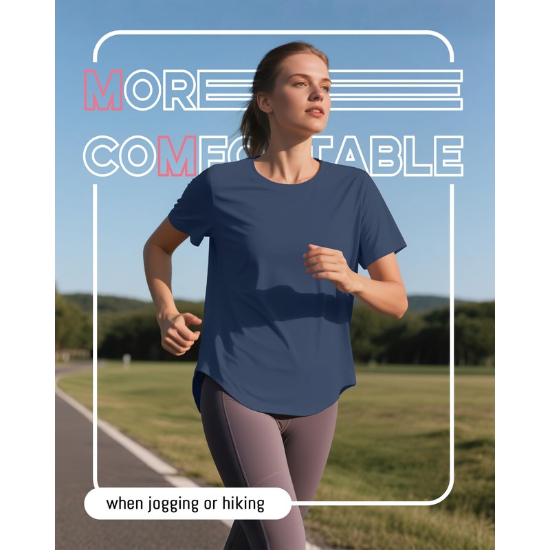 Locoowai 4 Pack Women's Workout T Shirts Short Sleeve Athletic