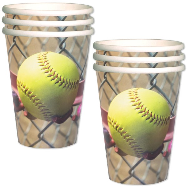 Havercamp Girl’s Fastpitch Softball Party Cups (32 cups)! 12oz. Heavyweight Paper Cups! Authentic American Softball Design. For Team Events, Tournaments & Birthdays