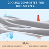 Simple&Opulence Cooling Comforter Queen Size Summer Blankets for Hot Sleeper
