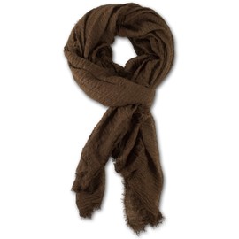 Fashionchimp® Women's Basic Scarf in Trendy Colours with Soft Fringed Hem - brown