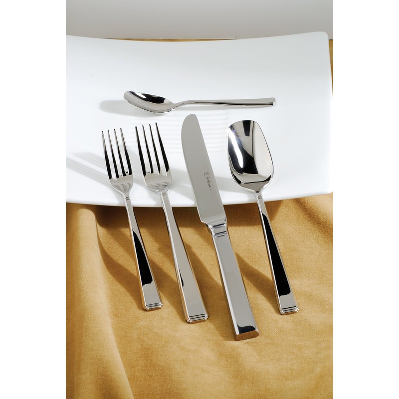 Fortessa Scalini 18/10 Stainless Steel Flatware, 5 Piece Place Setting