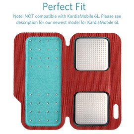 Carrying case for Kardia Mobile EKG Monitor - Travel Kardia Case Fits in Pocket, Features Magnetic Closure Easy to Use on The Go, NOT Fit KardiaMobile 6L,Red