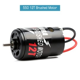 INJORA RC Motor 550 Brushed Motor for 1/10 Short-Course Truck Traxxas Slash VKAR 10SC HPI HoBao HuanQi 727(12T)