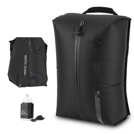 Drtenvd Vacuum Bags for Travel Reusable Vacuum Compression Travel Bag for Carry-On Suitcase, Luggage and Backpack, Recycled IP67 Waterproof Vacuum Seal Bags for Clothing (1PC + Pump, 18L)