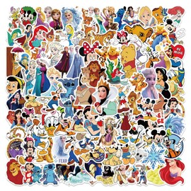Classic Animated Film Stickers 100 Pcs, Anime Cartoon Stickers, DIY Waterproof Vinyl Graffiti Comics Decorative Stickers for Water Bottle, Laptop, Scrapbook, Album, Crafts, Calendar, Planner,DIY