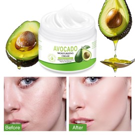 Avocado Face Cream for Women, Moisturizer Face Body Cream, Avocado Moisturizer Cream for Face Neck Smoother Face Cream for All Skin Types 50g