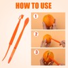 10pcs Orange Peeler Tool, Long Handle Serrated Citrus Peel Cutter