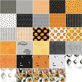 J Wecker Frisch Pumpkin Patch Rolie Polie 40 2.5-inch Strips Jelly Roll Riley Blake RP-14570-40