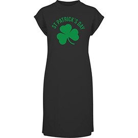 Hippowarehouse ST Patricks Day 2019 t-Shirt Dress Women's Adults Nightie Nightdress Black