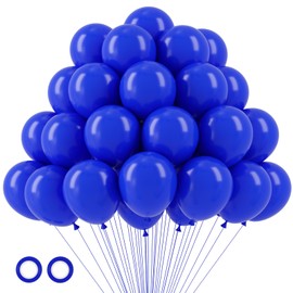 Voircoloria 105pcs Royal Blue Balloons 12inch Party Balloons for Birthday Graduation Baby Shower Anniversary Nautical Party Decorations