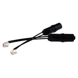 SQXBK 4PCS TV Antenna Connector Outdoor TV Antenna Matching Transformer Balancer TV Converter Black Outdoor TV Antenna Matching Transformer Balancer Wire Length 50MM/1.96Inch