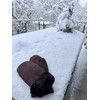 Lekra Lambskin mittens, cuddly warm made from real cultured lambskin.