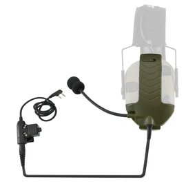 TSVISIONCORE Microphone & PTT for Walkerrazor Noise Cancelling Headphone Airsoft (Army Green)