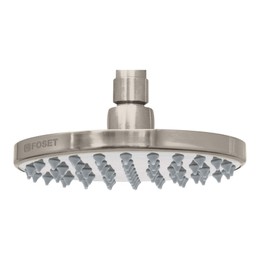 Foset Element R-206SN, Regadera de latón, 6", sin brazo, satinado, Element