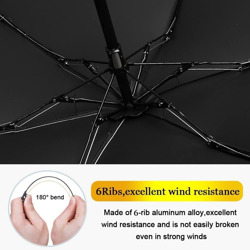 Mini Sombrilla UV,Paraguas de Bolsillo,Sombrilla para protección UV, Paraguas plegable