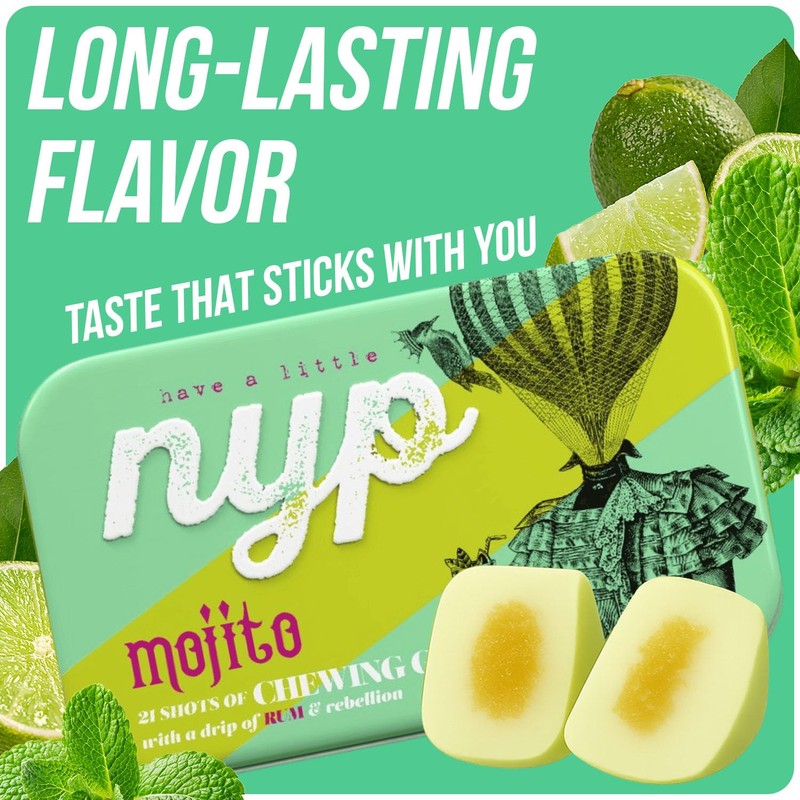 NYP Sugar Free Mojito Lime Chewing Gum, Aspartame Free Mojito