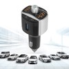 Bluetooth 5.0 FM Transmitter Dual Screen Display 3 USB Ports