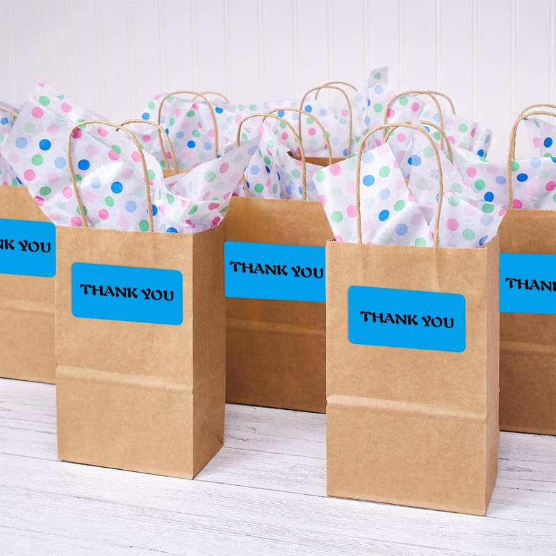 2" x 4" Colored Address Labels, 200 Bright Blue Label