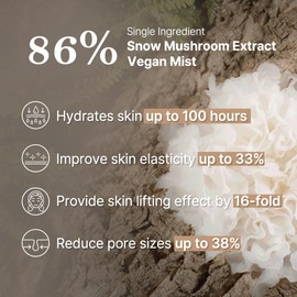 Deeponde Signature Origin 86 Mist 1.69 Fl oz Tremella Fuciformis(Snow Mushroom) Extract 86%,Oil-less,Vegan, Hydrating