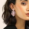 Acrylic Earrings for Women Girls,Statement Leaf Drop Dangle Earrings Palm