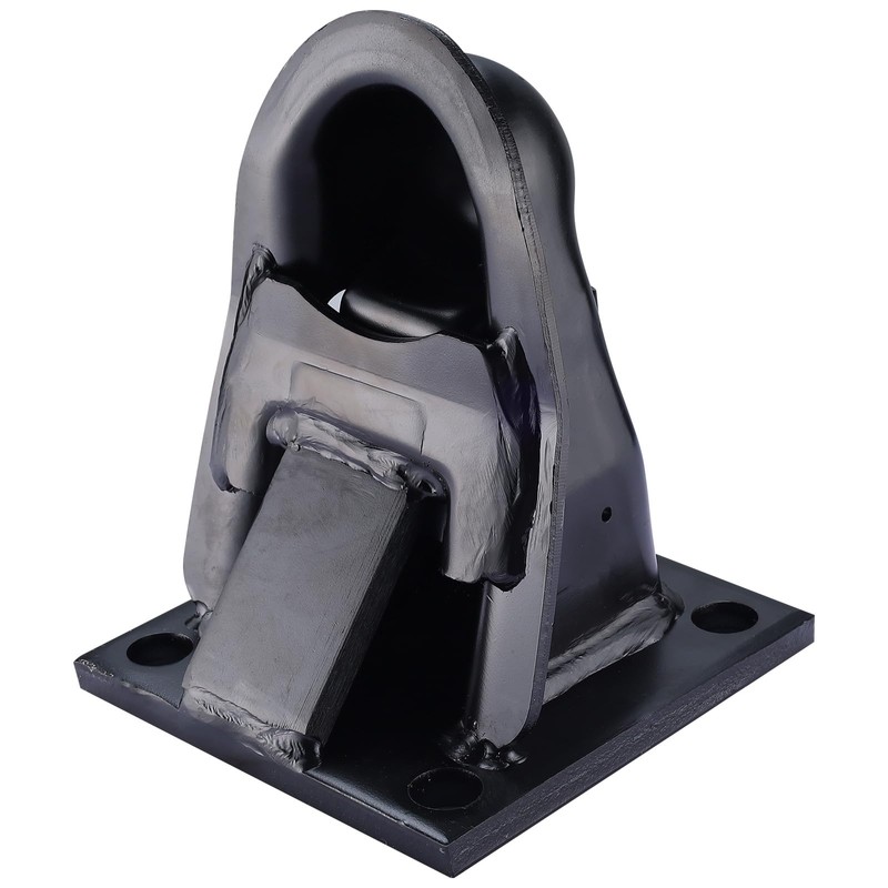NovelBee 2-5/16" Flat Mount Trailer Coupler with Bolts Hardware,Black Powder