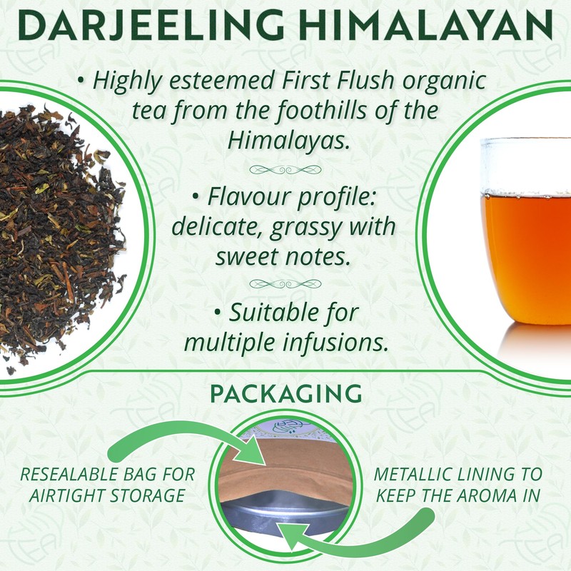 Darjeeling Himalayan First Flush Organic FTGFOP1 Premium Black Loose Leaf