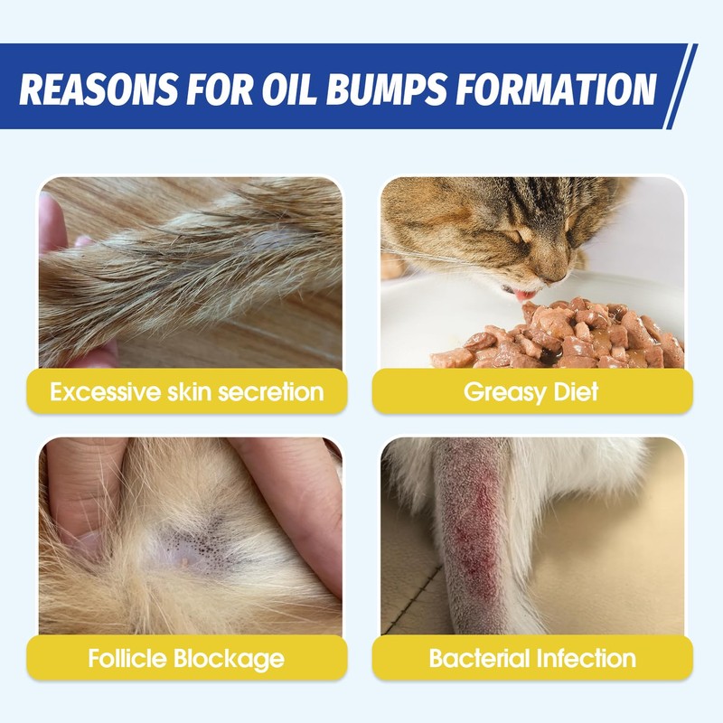 Ninibabie Cat Oily Tail Cleanser, 2-in-1 Wash and Brush,Removes Oil