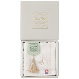 Stylem Takisada-Osaka TF3080Y Initial Towel Handkerchief, Imabari Towel, Gift, 9.8 inches (25 cm), Embroidered, Made in Japan, Gift, Petite Gift, Birthday Gift, Mother's Day, New Life, Household