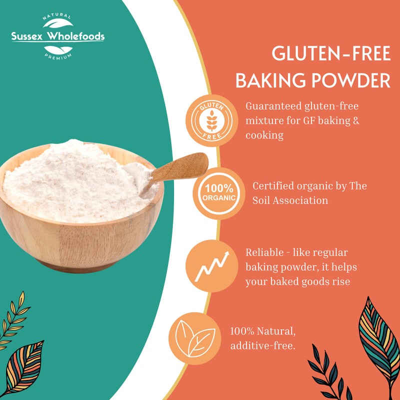 Organic Gluten-Free Baking Powder 500g - Perfect for Cakes, Bread